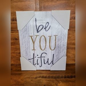 Be You Beautiful Be You-tiful Motivation Modern WallArt Canvas Print 16"X20" NEW